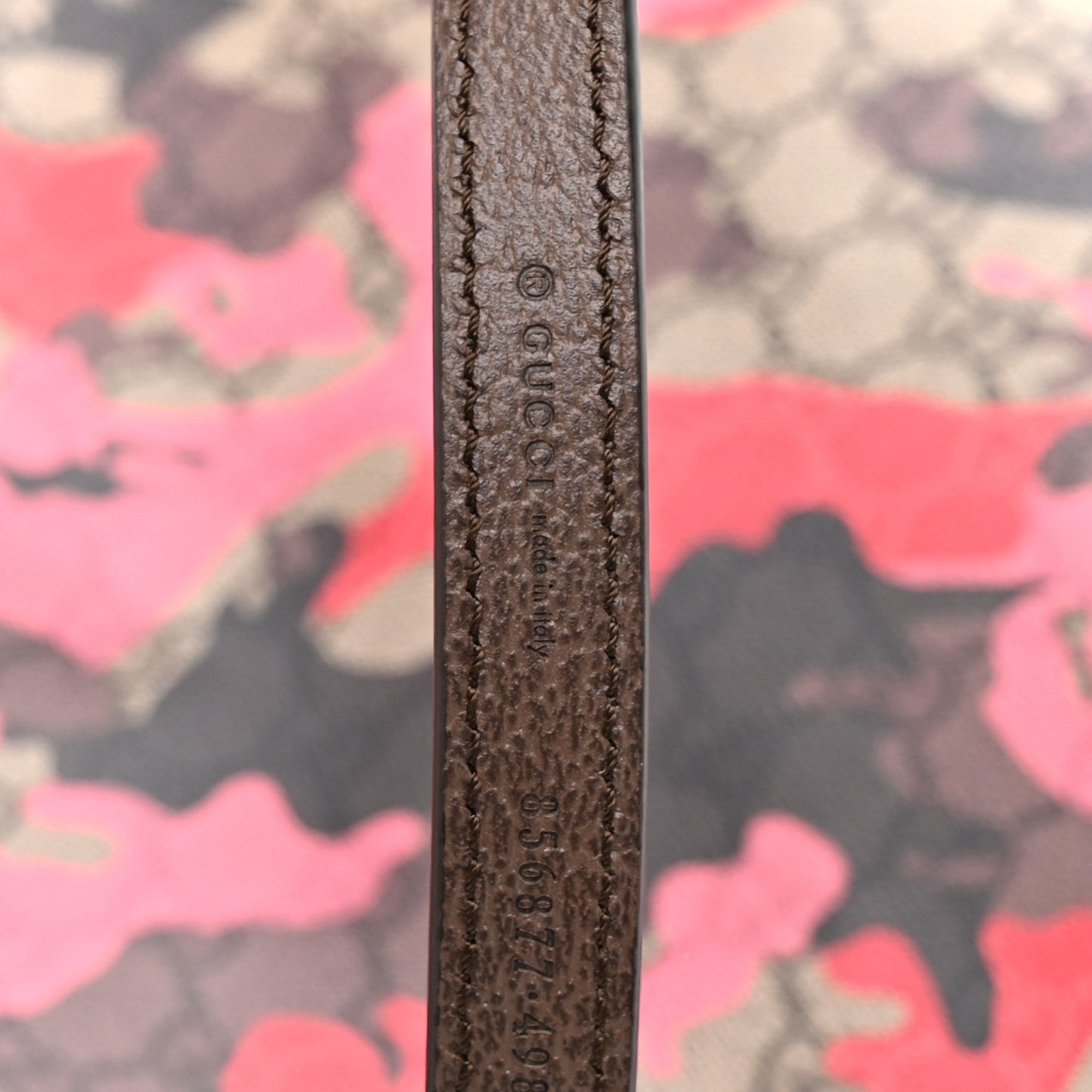 GG Supreme Monogram Camouflage Tote Pink Red