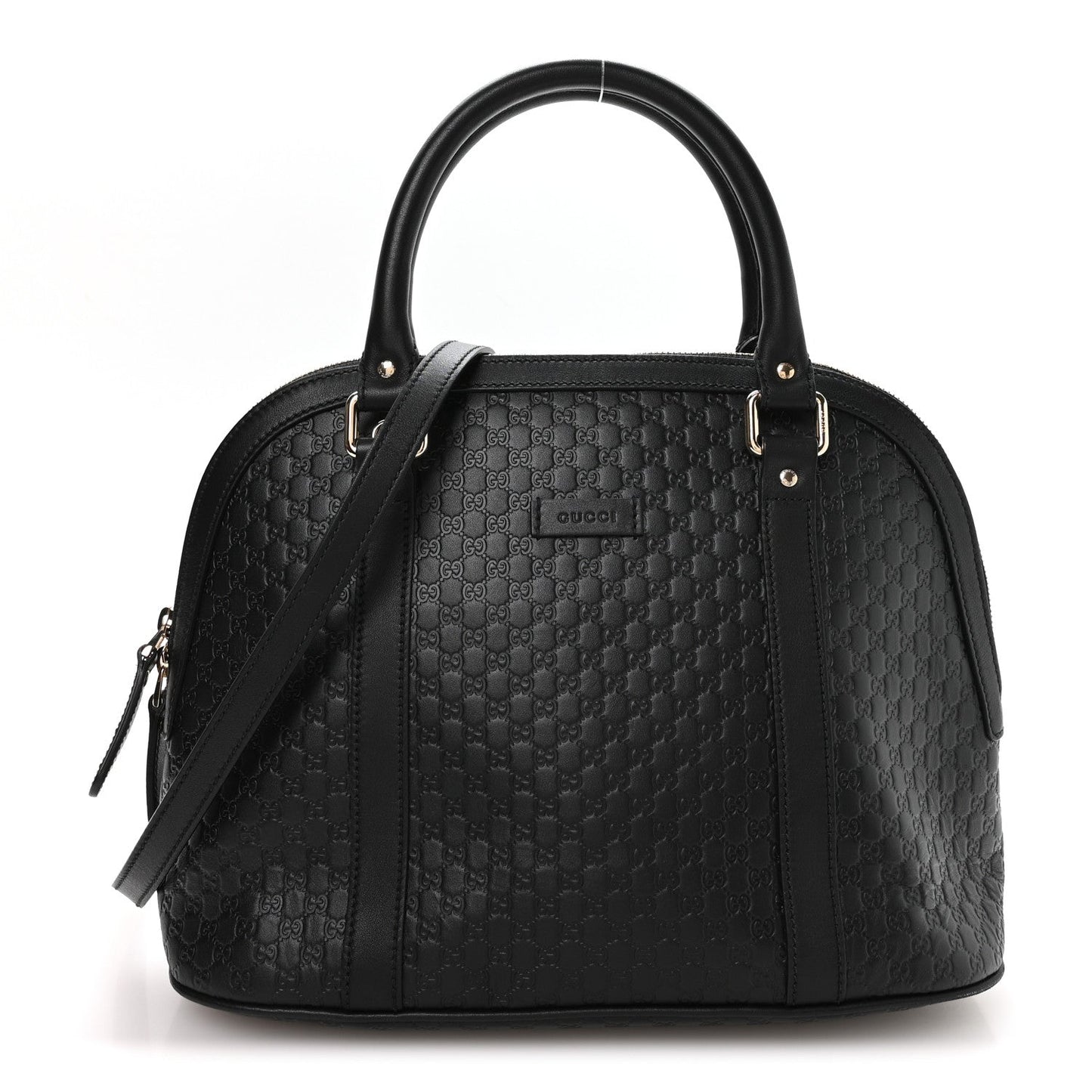 Microguccissima Medium Dome Bag Black
