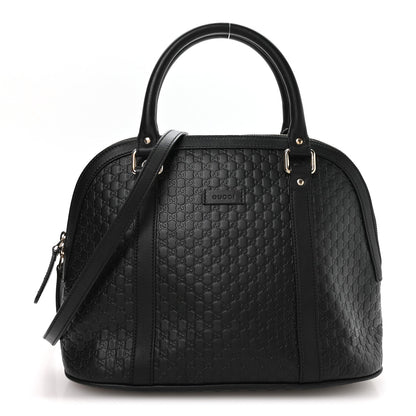 Microguccissima Medium Dome Bag Black