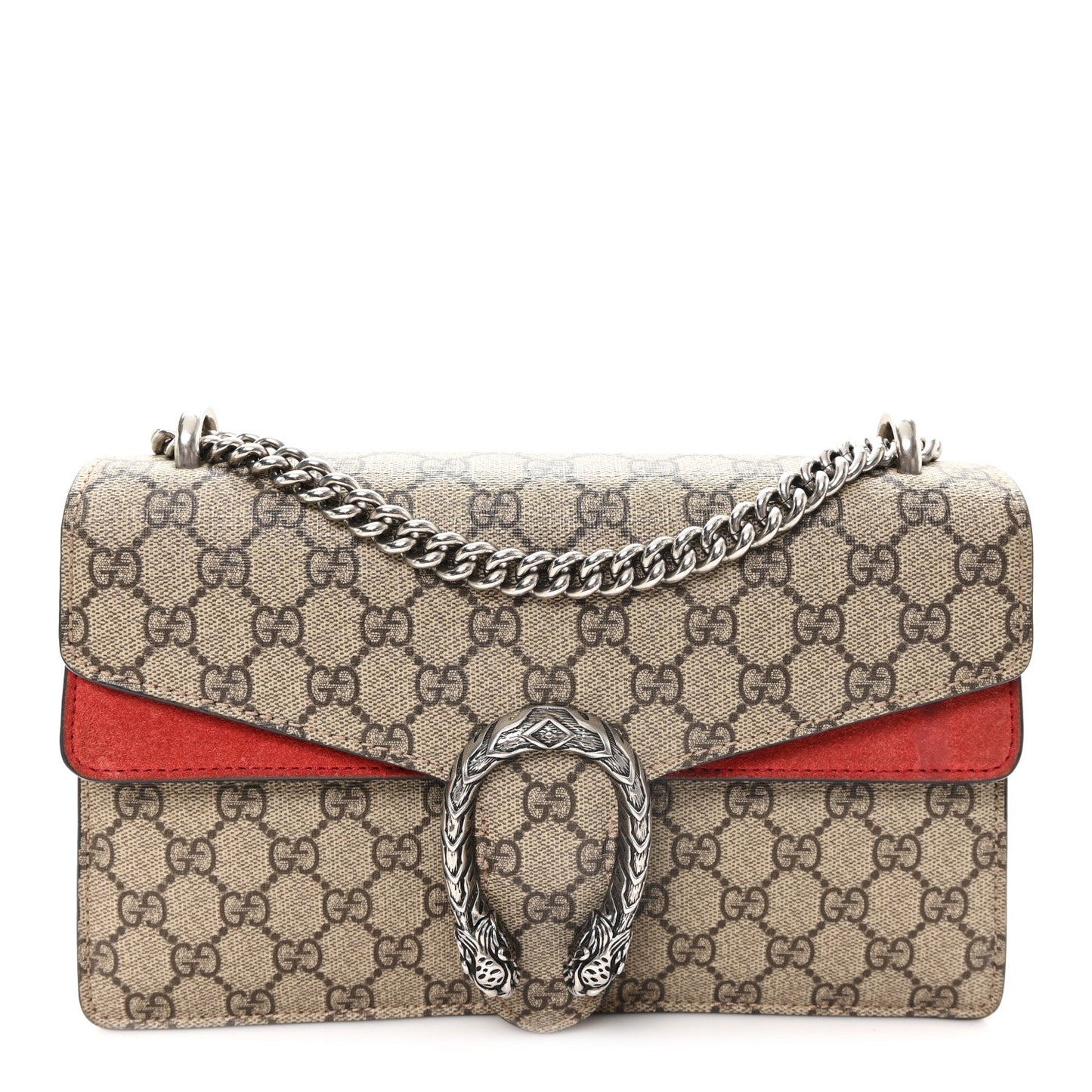 GG Supreme Monogram Small Dionysus Shoulder Bag Red