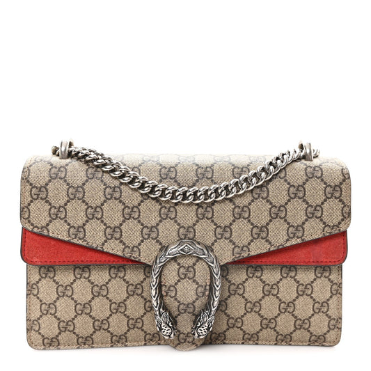 GG Supreme Monogram Small Dionysus Shoulder Bag Red