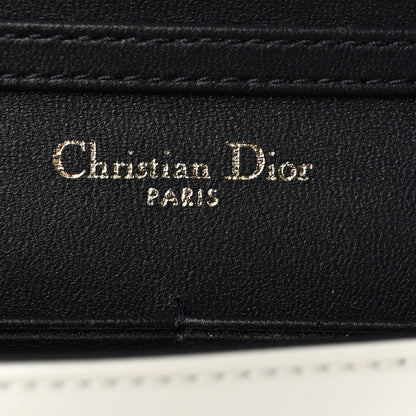 Patent Micro-Cannage Diorama Wallet on Chain Pouch Metallic White