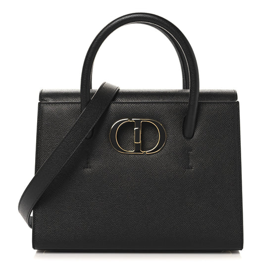Grained Calfskin Medium St. Honore Tote Black
