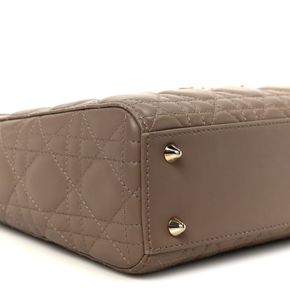 Lambskin Cannage Small My ABCDior Lady Dior Warm Taupe