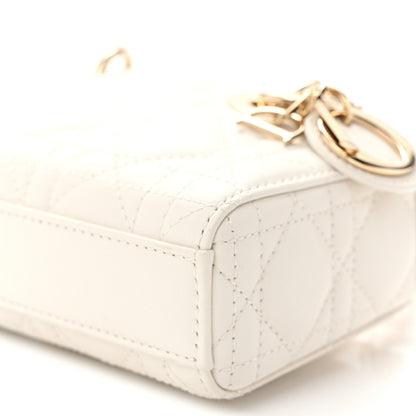 Lambskin Cannage Micro Lady D-Joy Latte