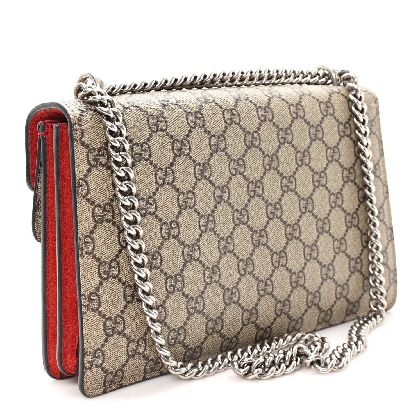 GG Supreme Monogram Small Dionysus Shoulder Bag Red