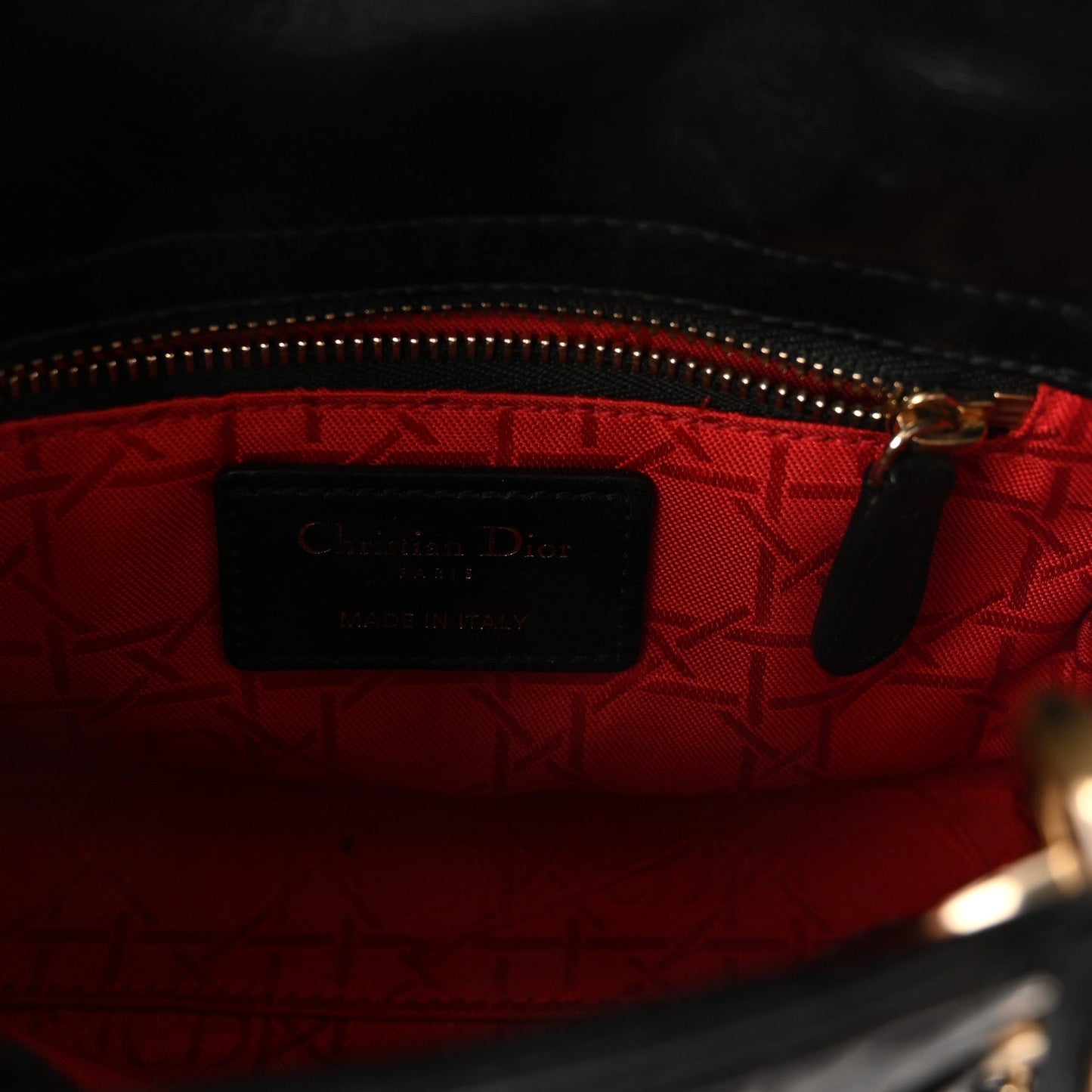 Lambskin Cannage Mini Lady Dior Black