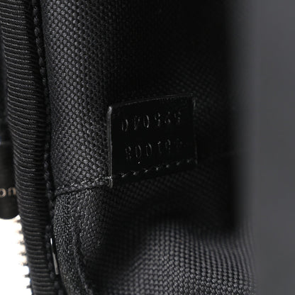 GG Supreme Monogram Four Wheel Suitcase Black Grey