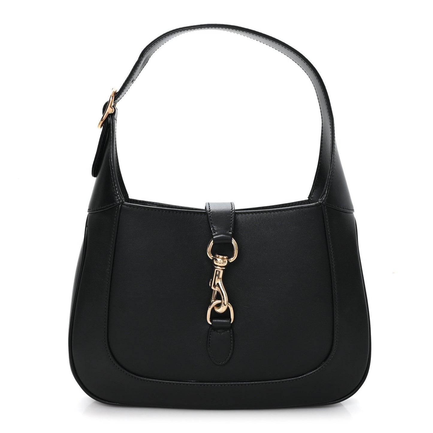 Calfskin Small Jackie Shoulder Bag Black