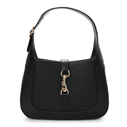 Calfskin Small Jackie Shoulder Bag Black
