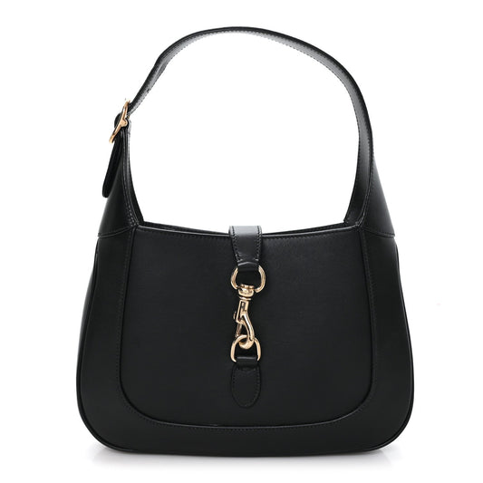 Calfskin Small Jackie Shoulder Bag Black