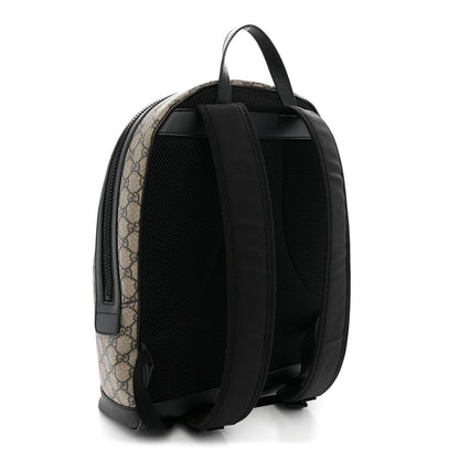 GG Supreme Monogram Medium Backpack Black