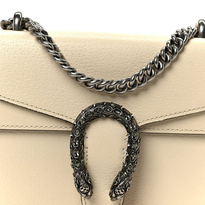 Textured Calfskin Crystal Mini Dionysus Shoulder Bag Mystic White