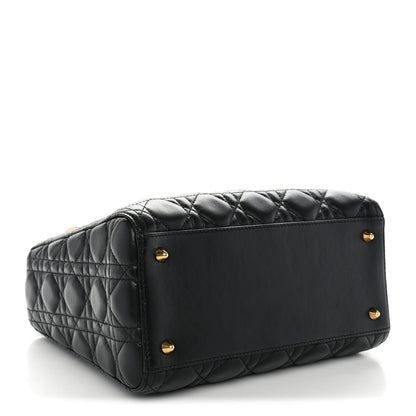Lambskin Cannage Medium Lady Dior Black