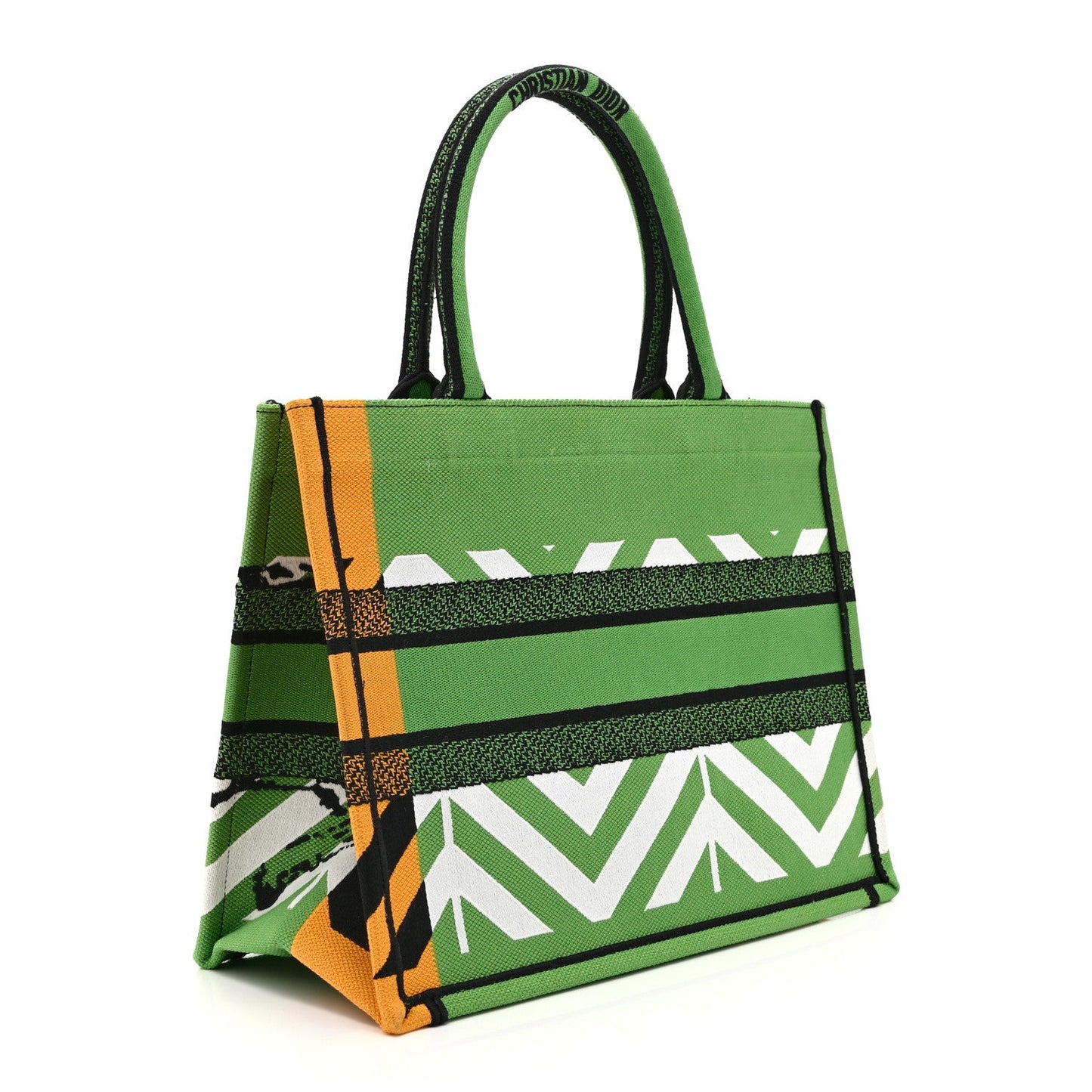 Canvas Embroidered Medium Jungle Pop Book Tote Green Multicolor