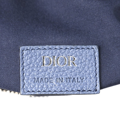 Denim Jacquard Oblique Kasuri Mens Saddle Bag Kasuri Blue White