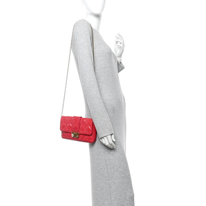 Patent Cannage Miss Dior Promenade Pouch Fuchsia