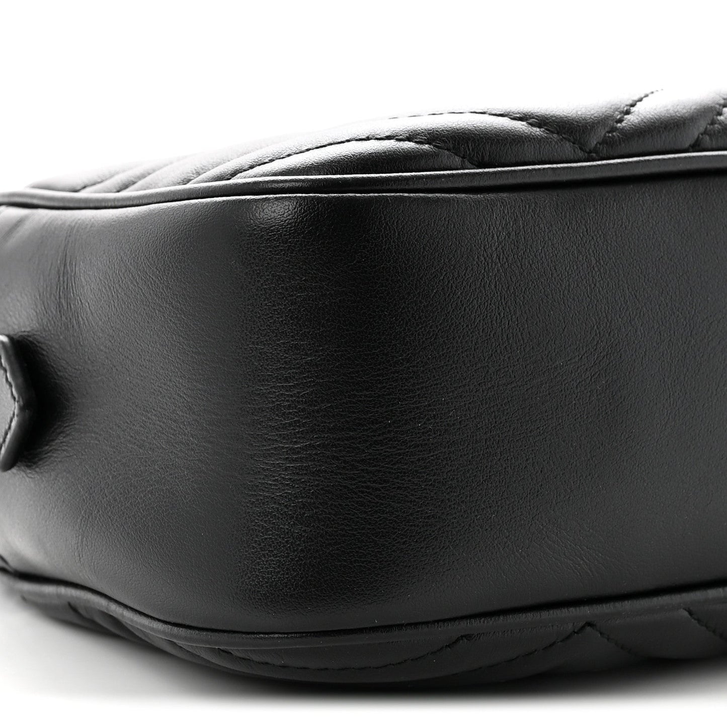Calfskin Matelasse Small GG Marmont Chain Shoulder Bag Black Black
