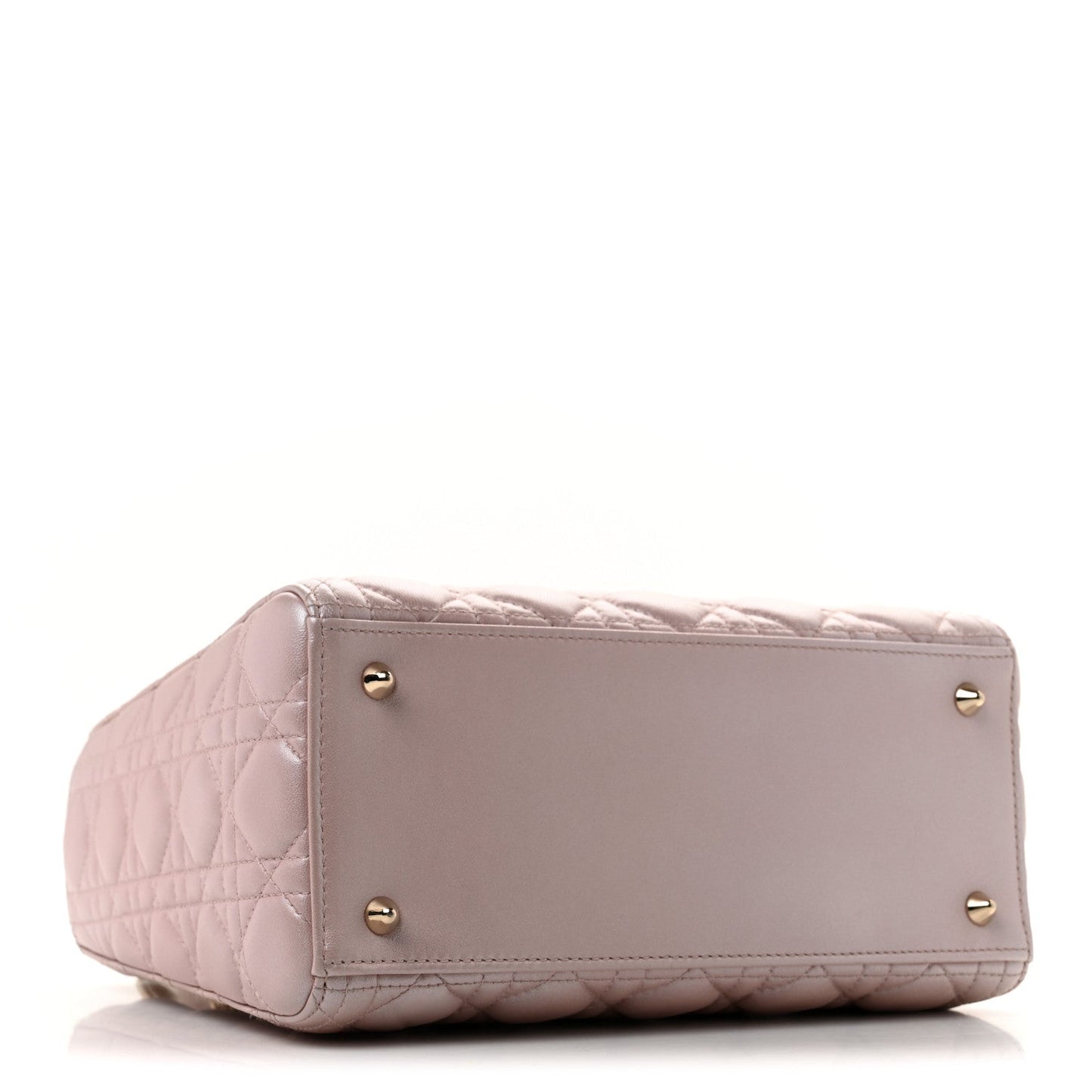 Pearly Lambskin Cannage Medium Lady Dior Lotus
