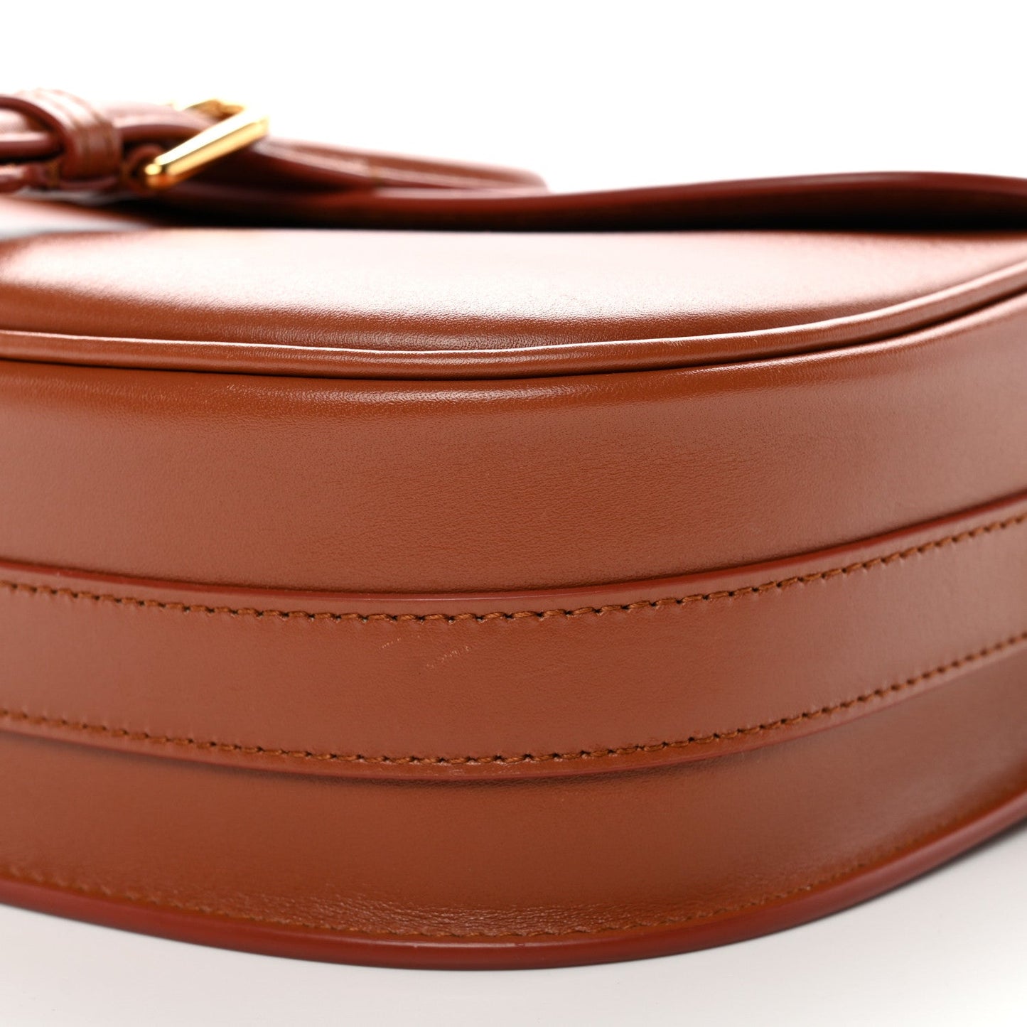 Box Calfskin Medium Bobby Flap Dark Tan
