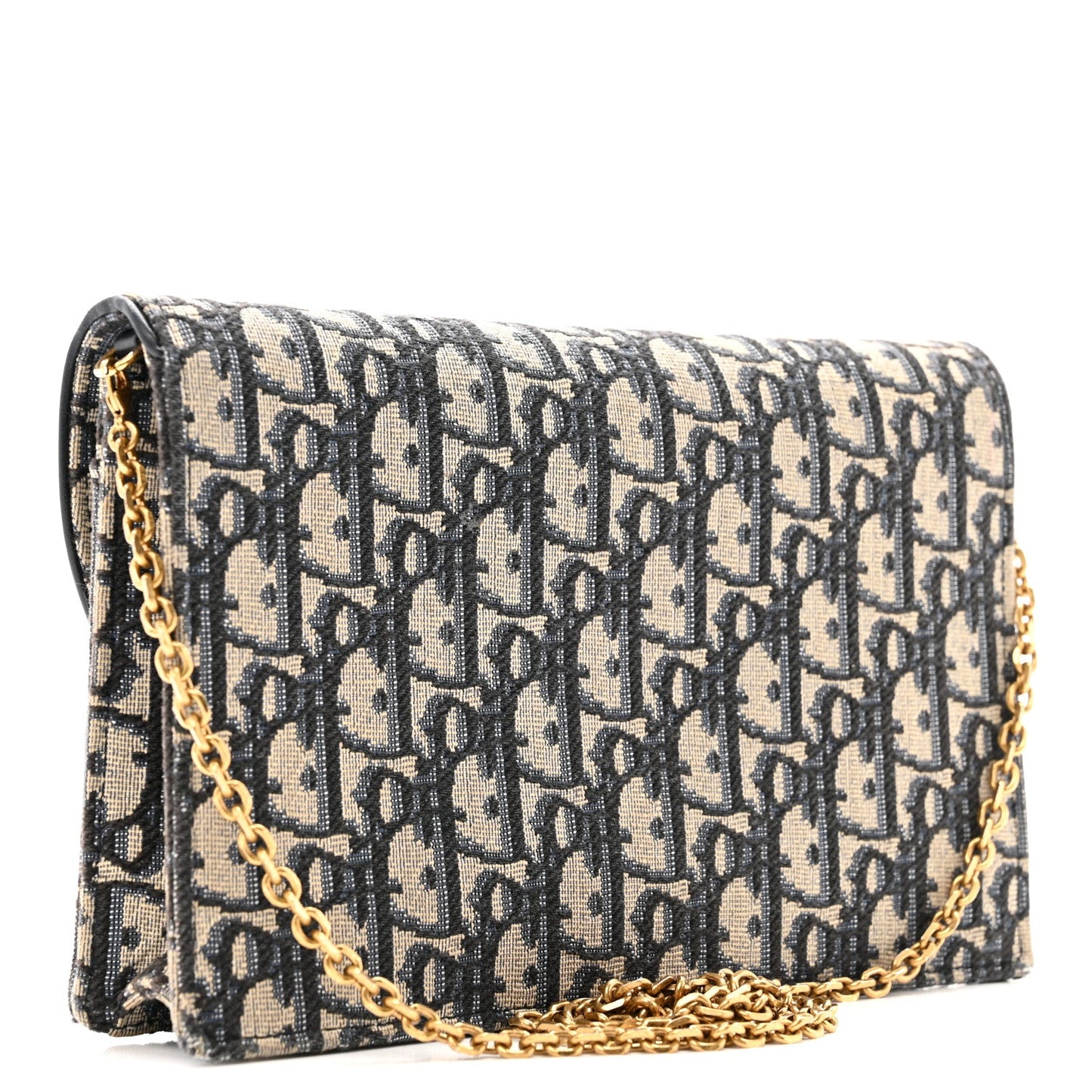 Oblique Saddle Chain Pouch Blue