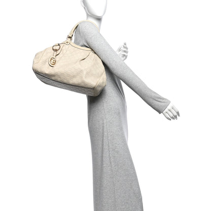 Guccissima Medium Sukey Tote Mystic White