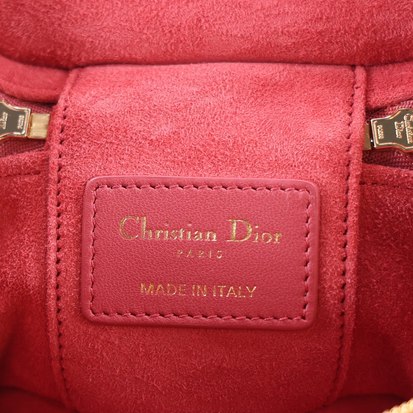 Lambskin Cannage Micro Vanity Case Strawberry Pink