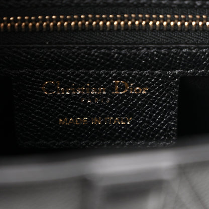 Grained Calfskin Saddle Bag With Strap Black