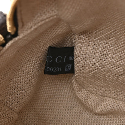 GG Supreme Monogram Web Small Webby Bee Shoulder Bag Dark Brown