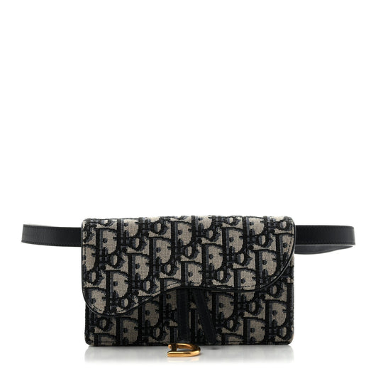 Oblique Saddle Belt Bag Blue