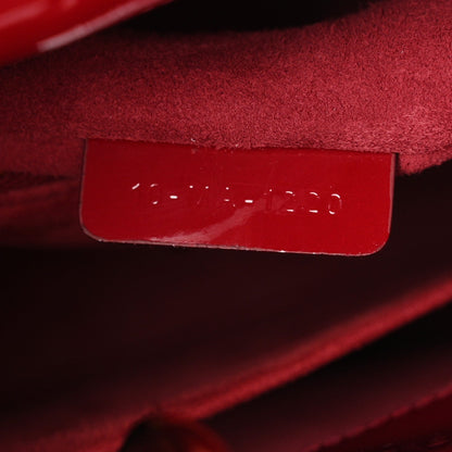 Patent Cannage Small Lady Dior Cherry Red