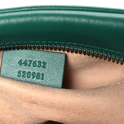 Calfskin Matelasse Small GG Marmont Chain Shoulder Bag Emerald Green