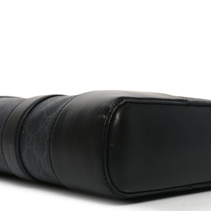 GG Supreme Monogram Appia Calfskin Web Briefcase Black