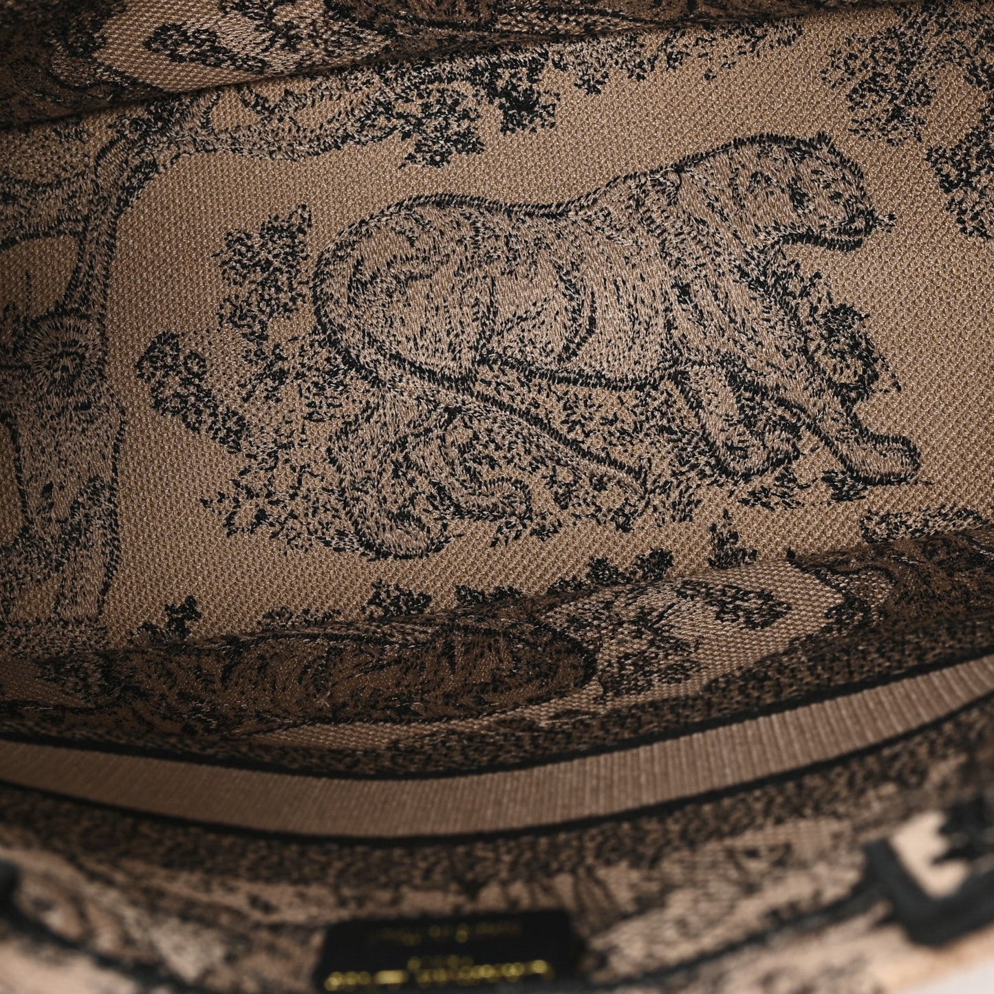Canvas Embroidered Medium Dioriviera Toile De Jouy Book Tote Black