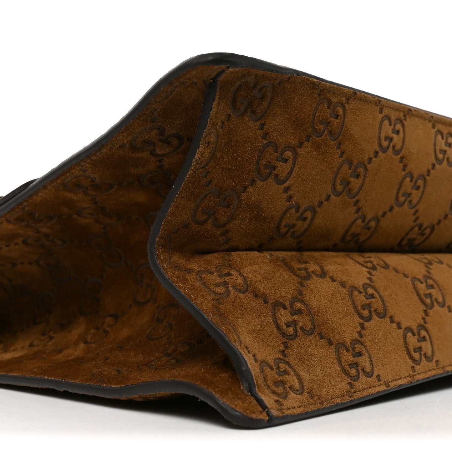 Suede GG Debossed Large Dionysus Shoulder Bag Brown