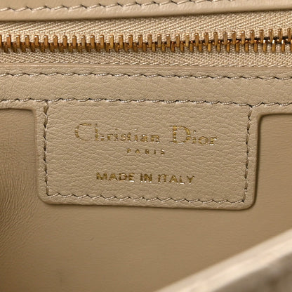 Supple Calfskin Cannage Medium Caro Bag Beige