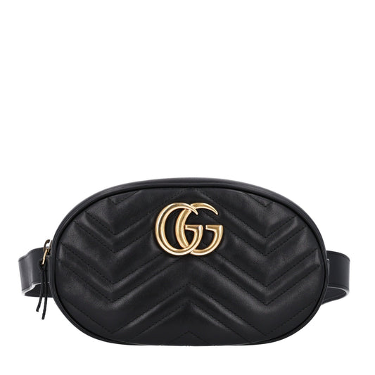 Calfskin Matelasse GG Marmont Belt Bag 75 30 85 34 Black