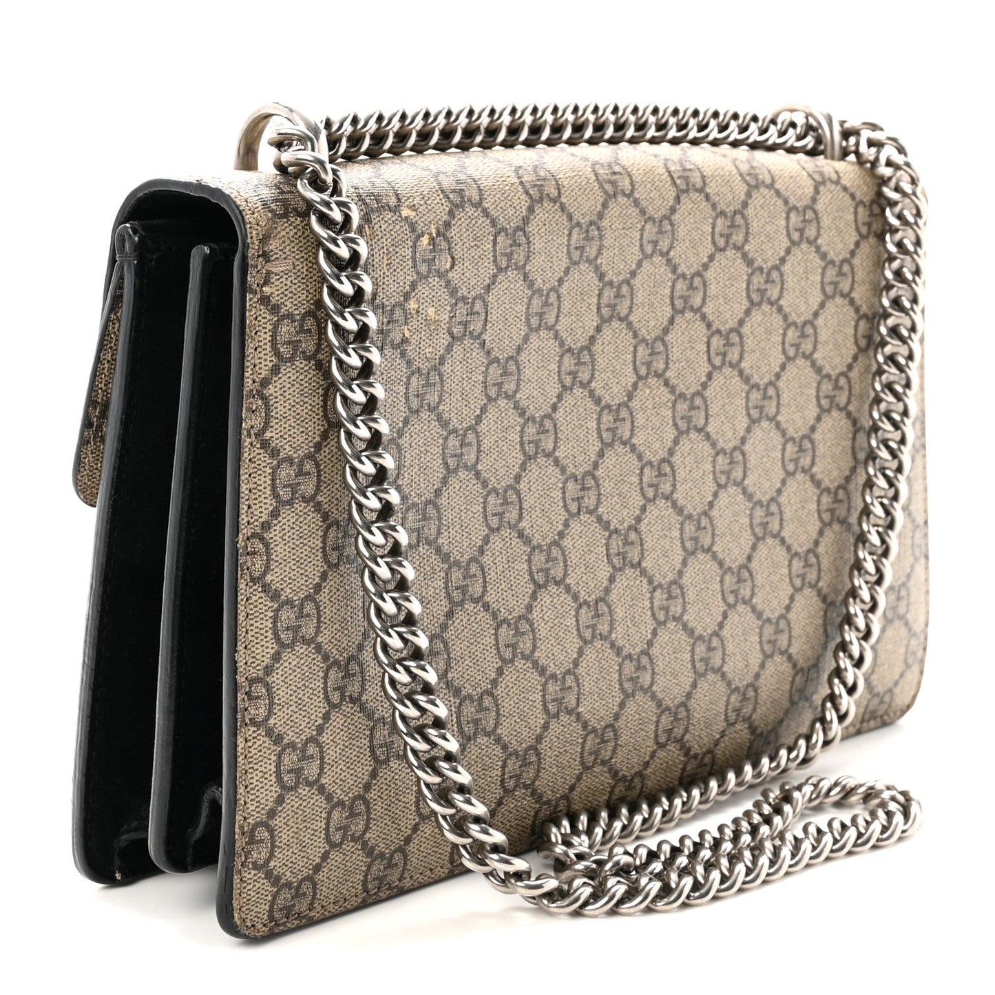 GG Supreme Monogram Small Dionysus Shoulder Bag Black