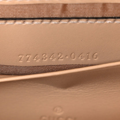 GG Supreme Monogram Calfskin Horsebit Print Mini Padlock Top Handle Shoulder Bag Beige Ebony Light Pink