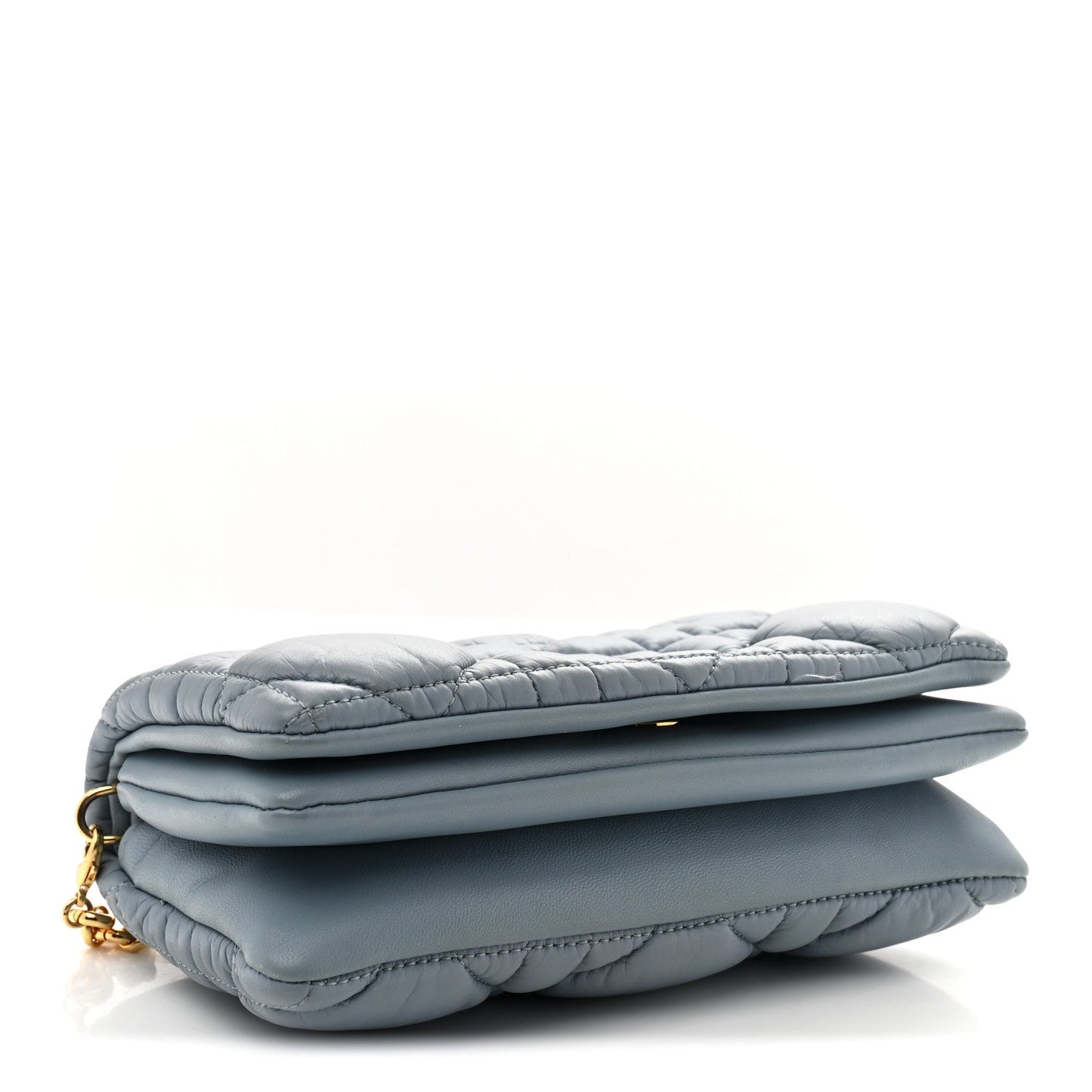 Lambskin Macrocannage Mini Dior Caro Bag Cloud Blue
