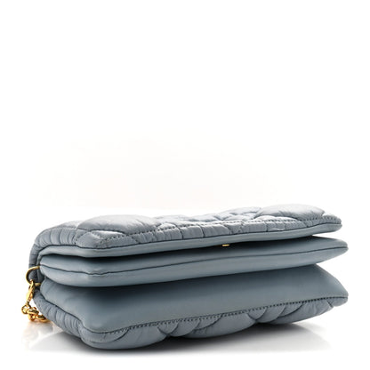Lambskin Macrocannage Mini Dior Caro Bag Cloud Blue