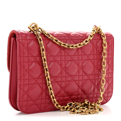 Lambskin Cannage Large Dioraddict Flap Red
