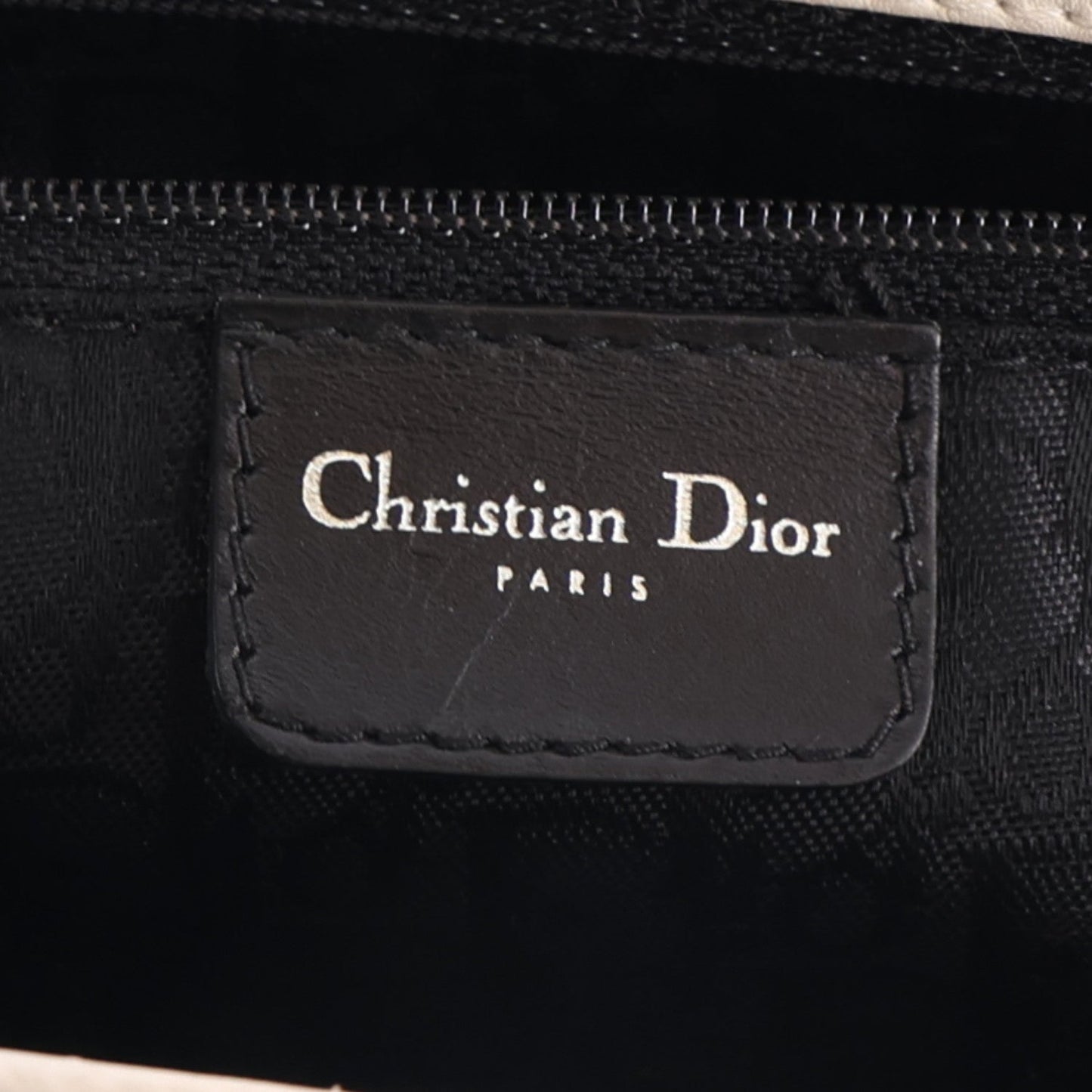 Calfskin Cannage Stitched East West Lady Dior White