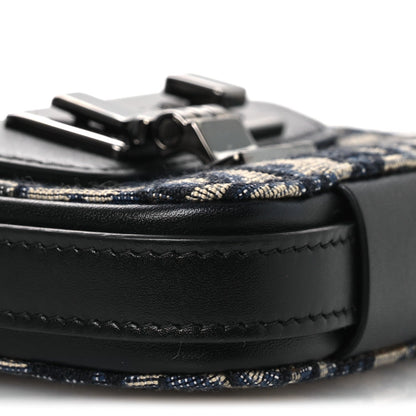 Oblique Smooth Calfskin Nano Pouch Beige Black