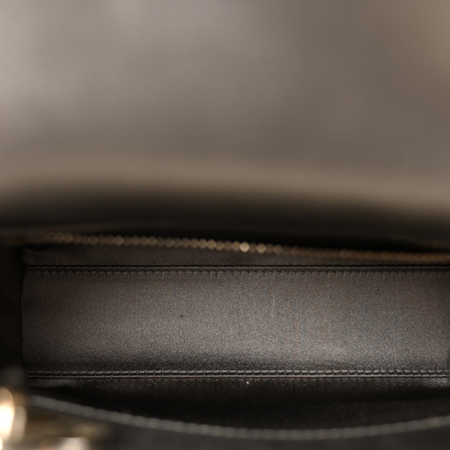 Satin Crystal Cannage Mini Lady Dior Gray