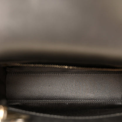Satin Crystal Cannage Mini Lady Dior Gray