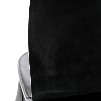 Grained Calfskin Large Bobby Flap Black