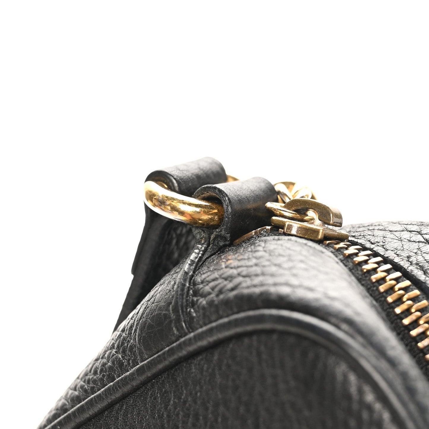 Pebbled Calfskin Mini Soho Disco Bag Black