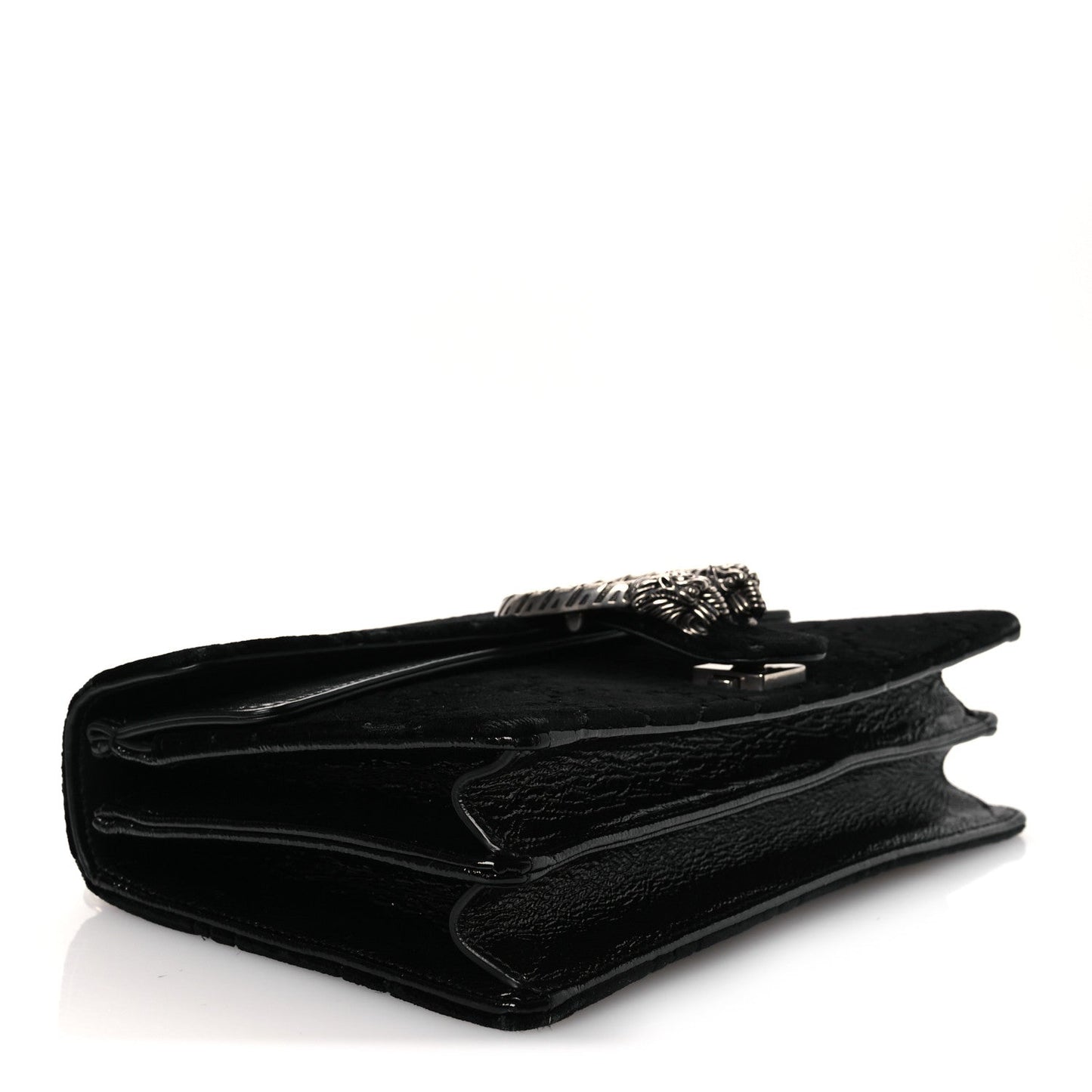 Velvet GG Monogram Small Dionysus Shoulder Bag Black