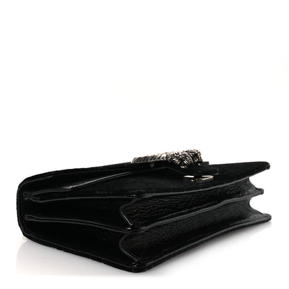 Velvet GG Monogram Small Dionysus Shoulder Bag Black